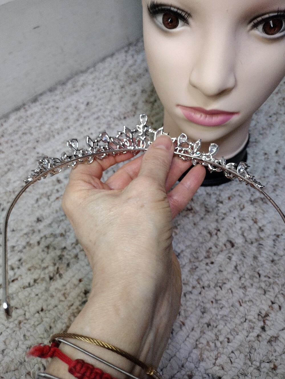 Believe By Brilliance Sparkly Cubic Zirconia & Silver Plated Bridal Tiara - Picture 5 of 9
